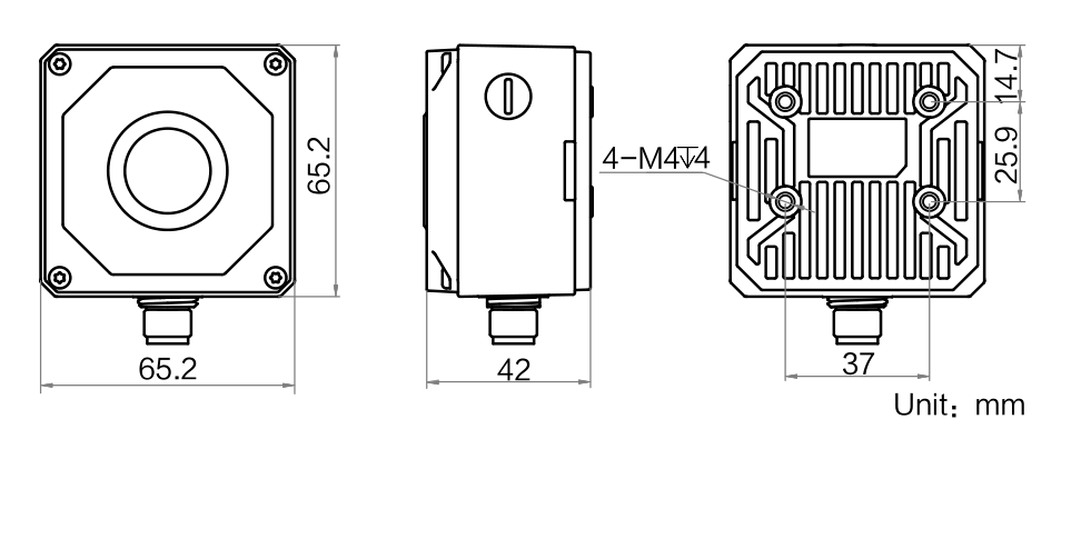 海康HIKROBOT MV-IDC003X 40萬像素智能讀碼器外形圖.png ??礖IKROBOT MV-IDC003X 40萬像素智能讀碼器外形圖.png